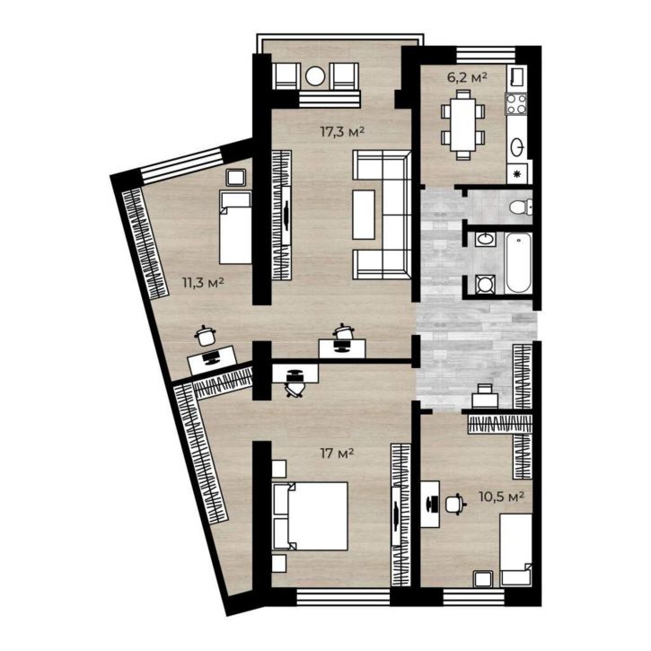 4-комн квартира Архангельский проезд, д.8