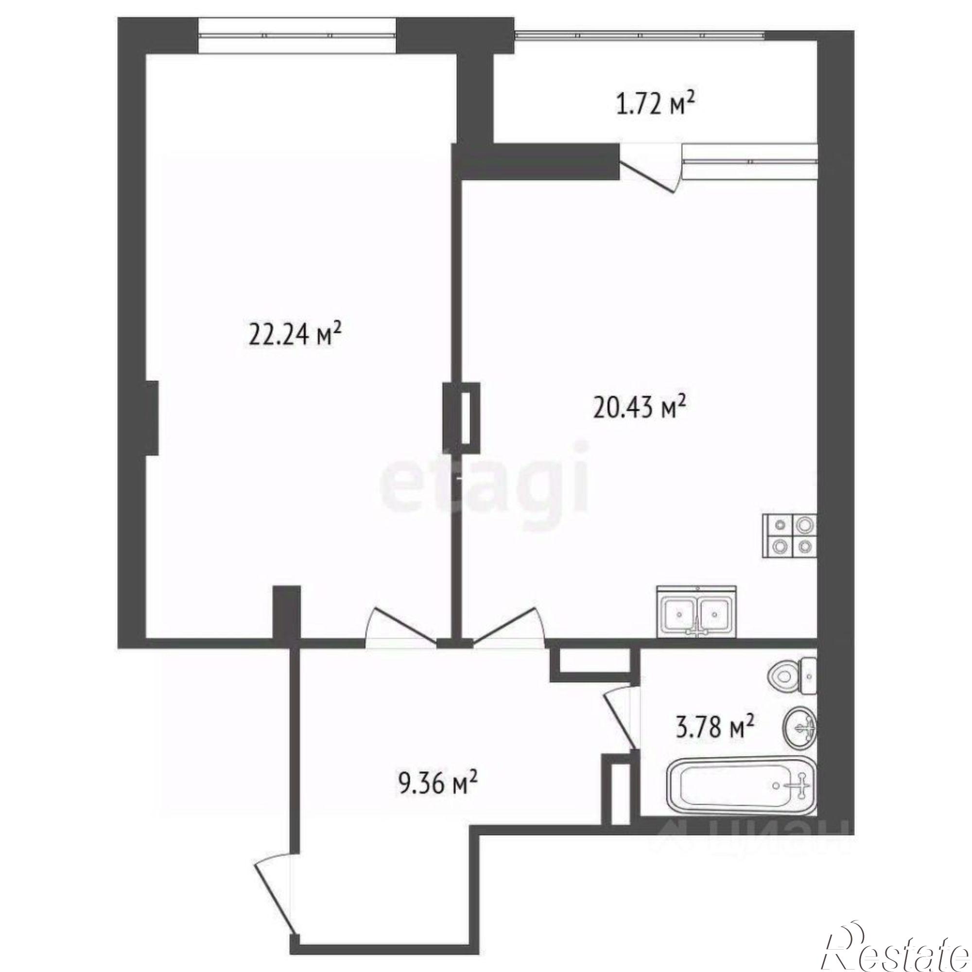 Купить квартиру за 3 550 000 рублей на Брагинская улица, 18 к2