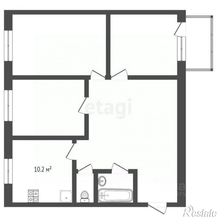 3-комн квартира улица Свободы, 27 к2,  д. 27 к2