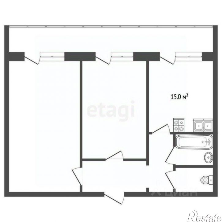 2-комн квартира пр-кт Фрунзе, 33,  д. 33