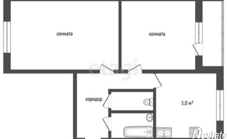 2-комн квартира улица 8 Марта, 6,  д. 6