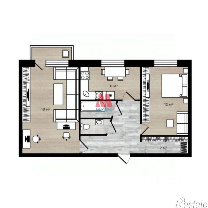 2-комн квартира улица Большие Полянки, 21,  д. 21