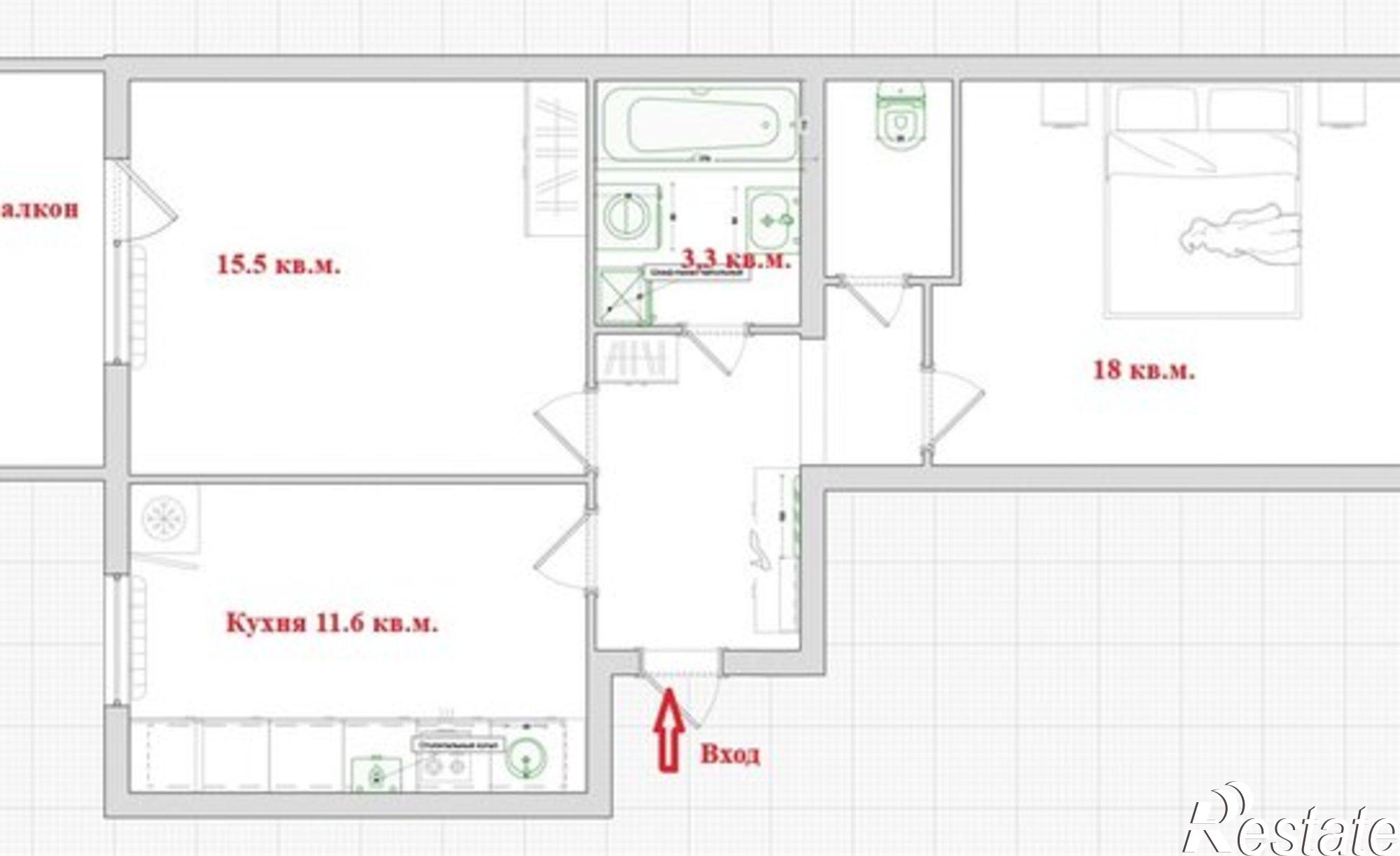 Купить квартиру за 6 190 000 рублей на улица Александра Додонова, 2 к5