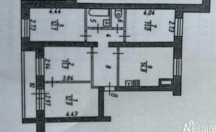 4-комн квартира улица Суркова, 6,  д. 6