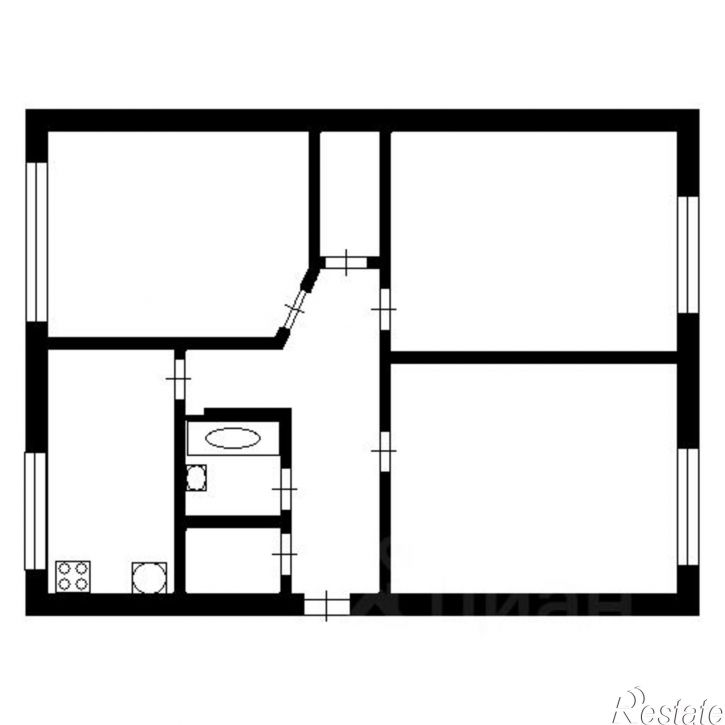 3-комн квартира Ленинградский пр-кт, 48,  д. 48