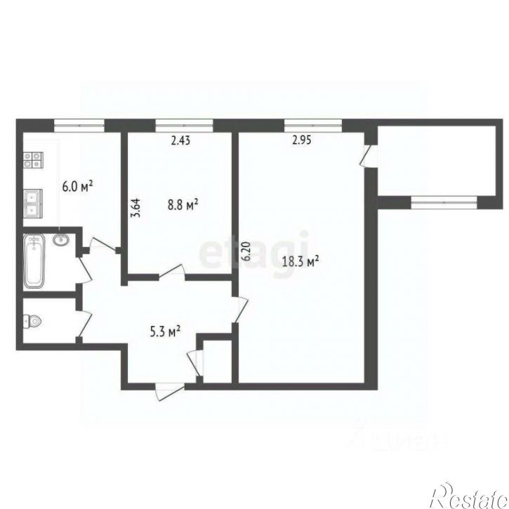 2-комн квартира Ленинградский проспект, 63,  д. 63