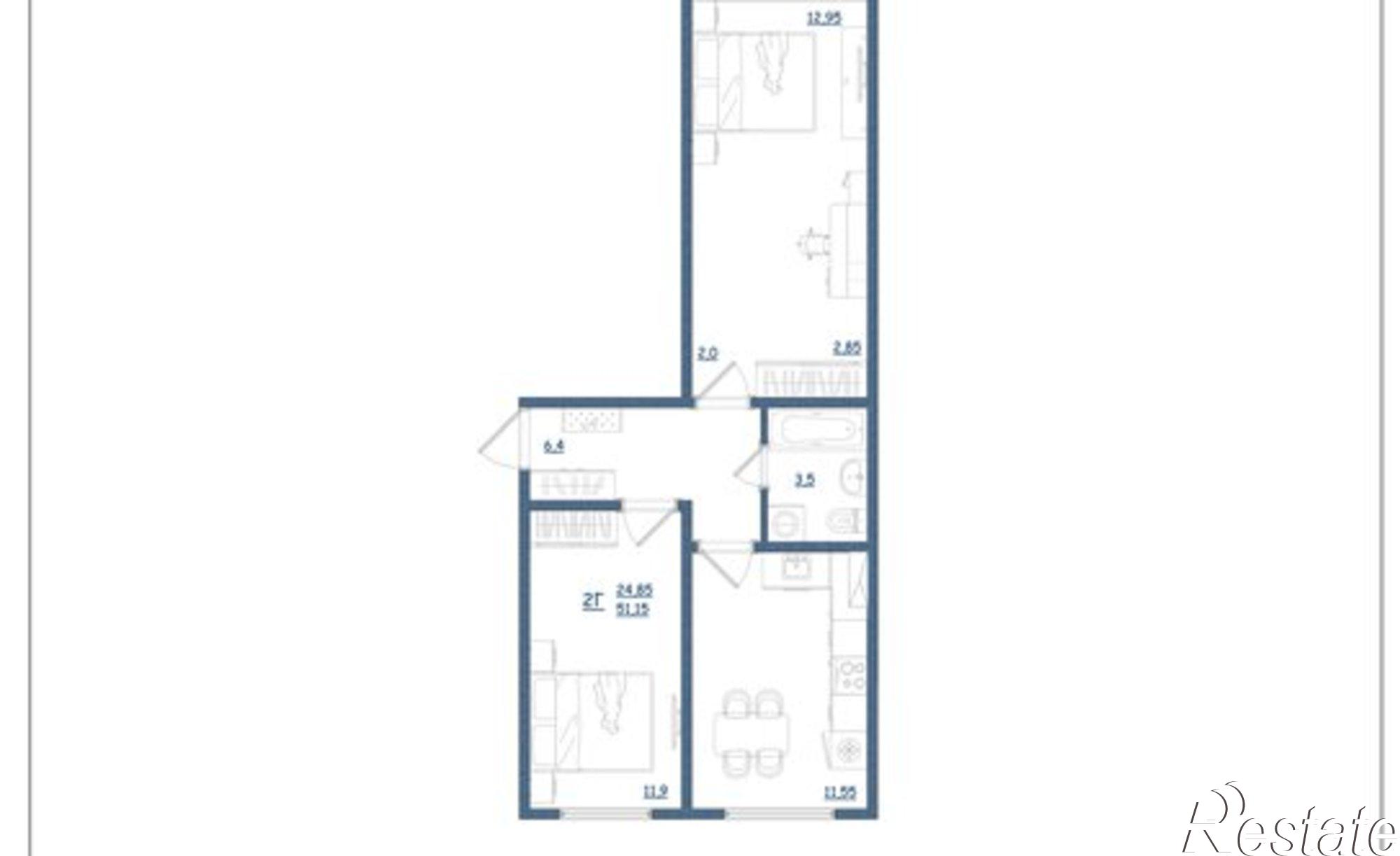 Купить квартиру за 4 964 470 рублей на Шандорная улица, 14