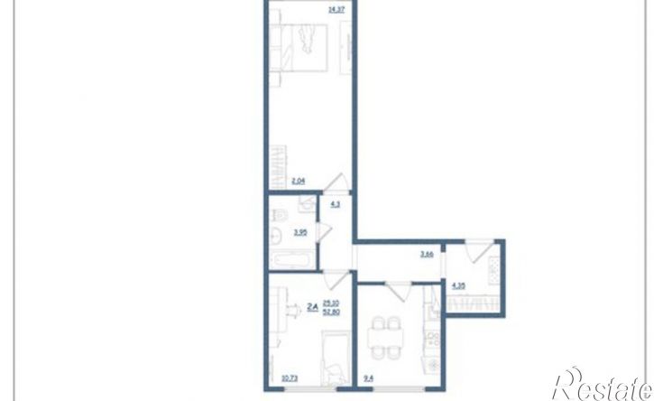 2-комн квартира Шандорная улица, 14