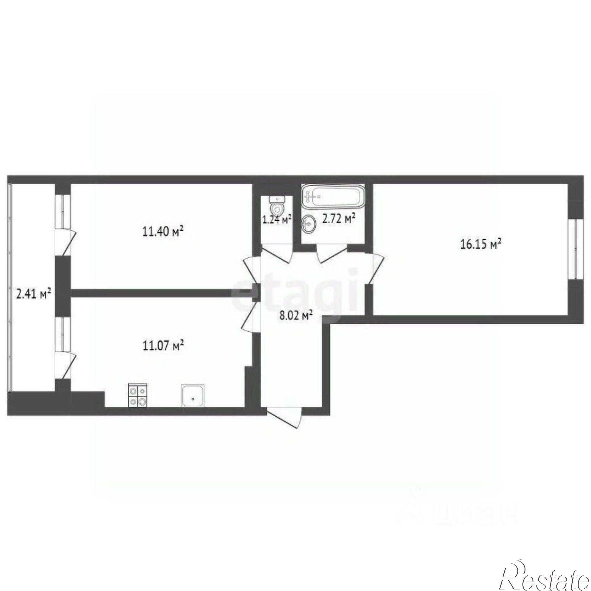 Купить квартиру за 4 000 000 рублей на улица Ньютона, 22