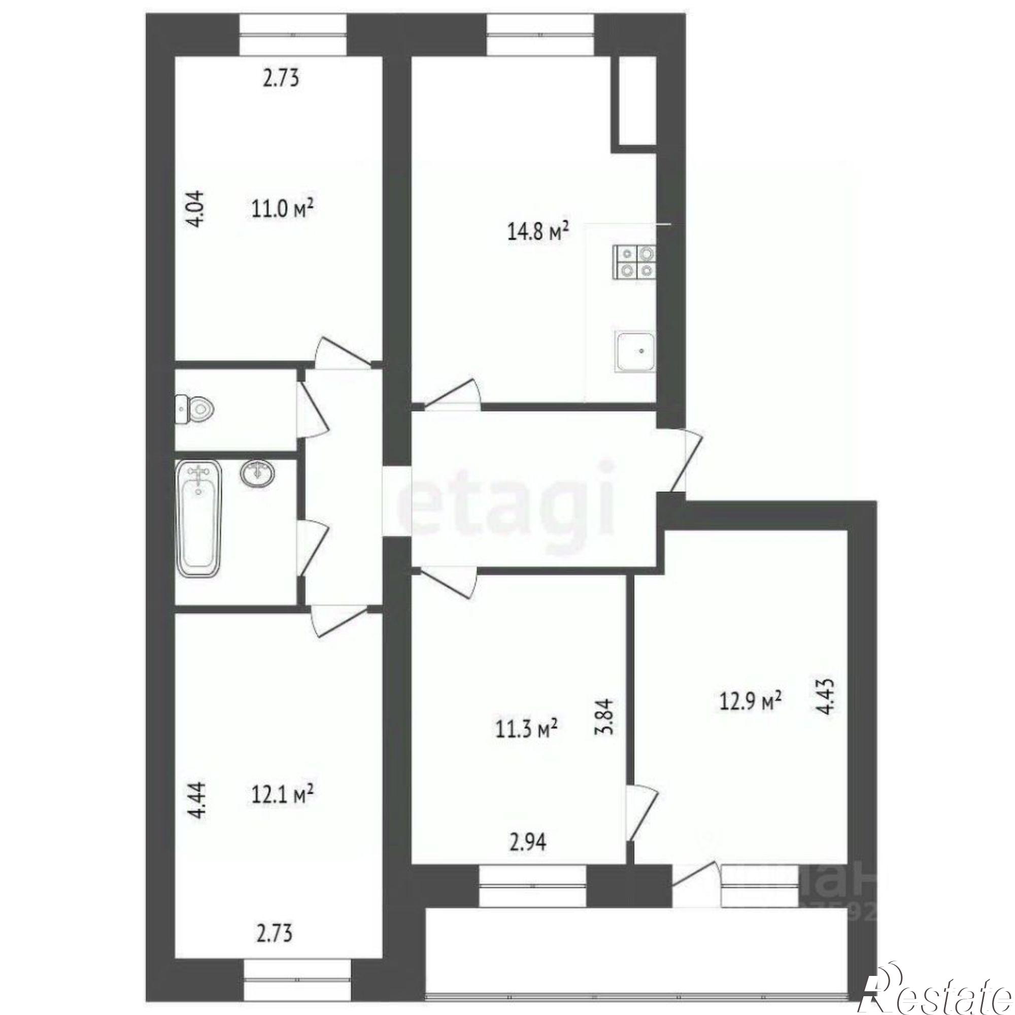 Купить квартиру за 15 999 000 рублей на улица Суркова, 6