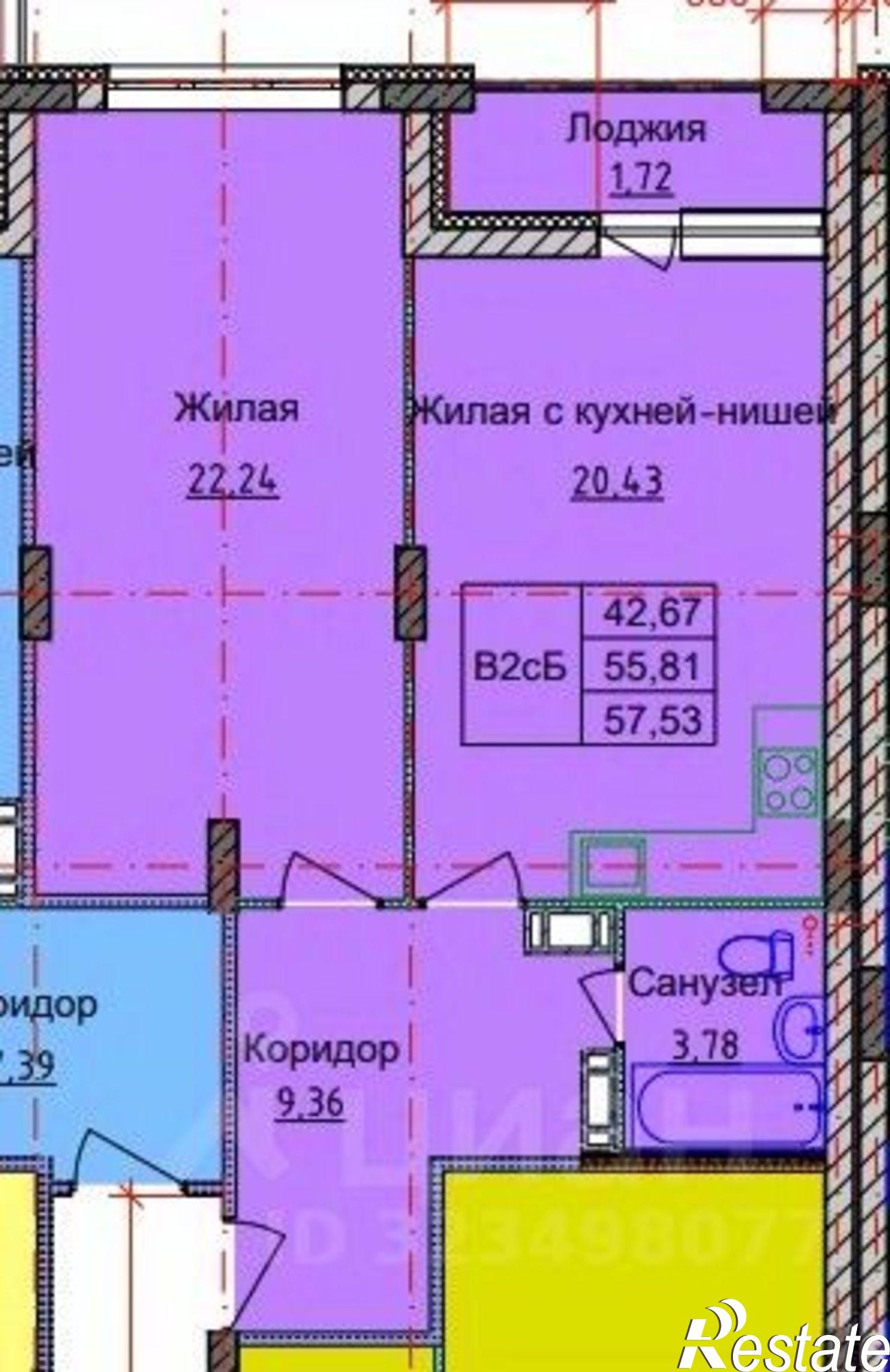 Купить квартиру за 3 650 000 рублей на Брагинская улица, 18 к2
