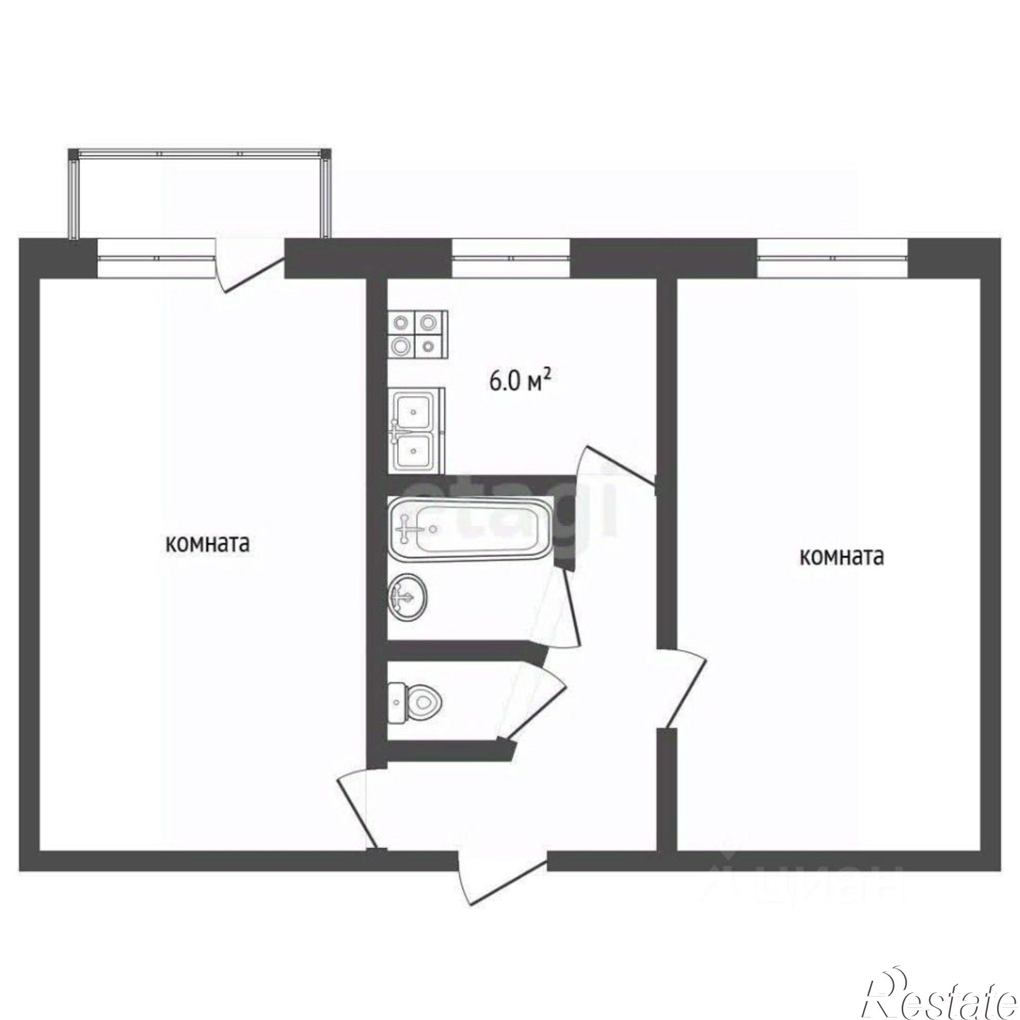 Купить квартиру за 2 800 000 рублей на Спартаковская улица, 25