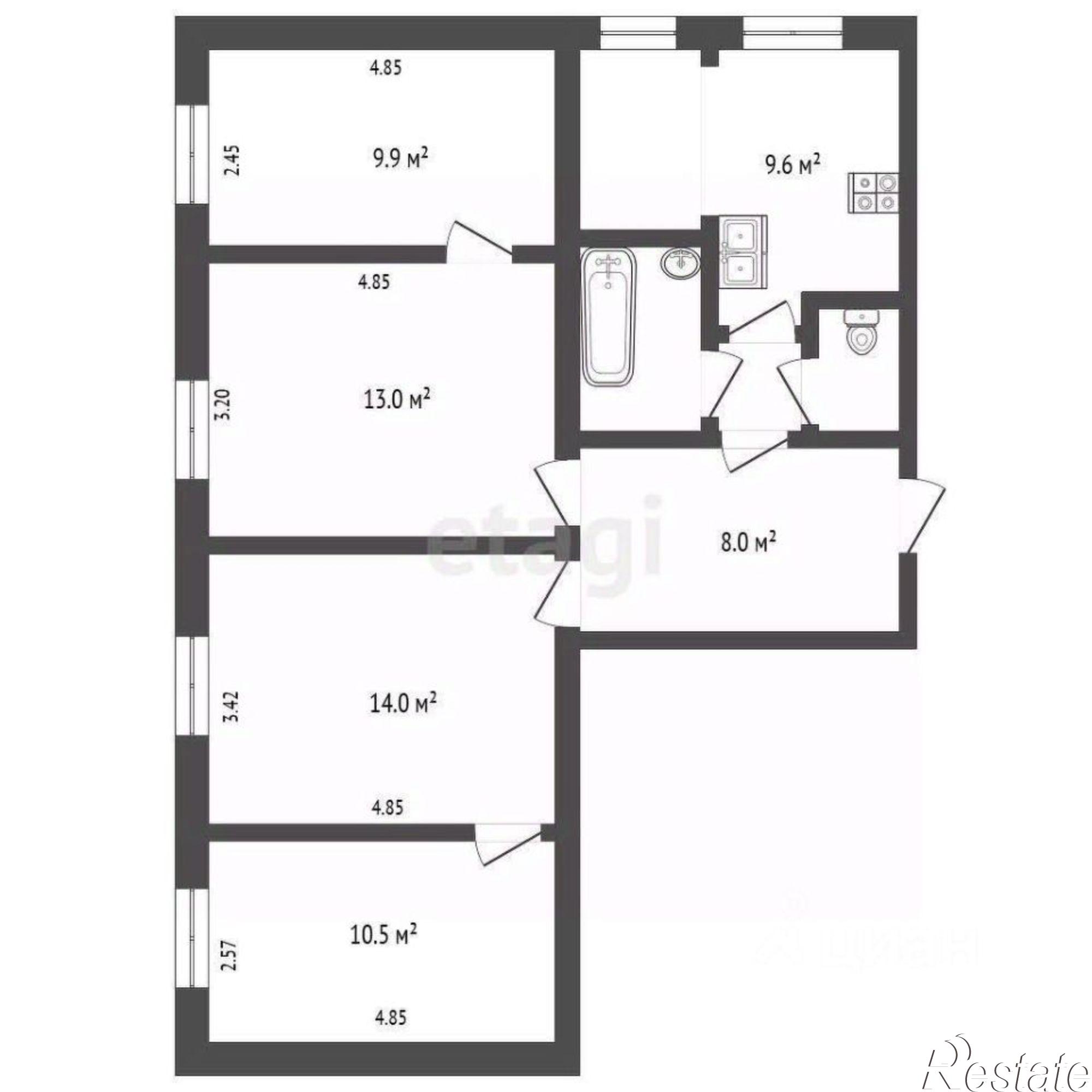 Купить квартиру за 8 000 000 рублей на ул Большая Октябрьская, 69