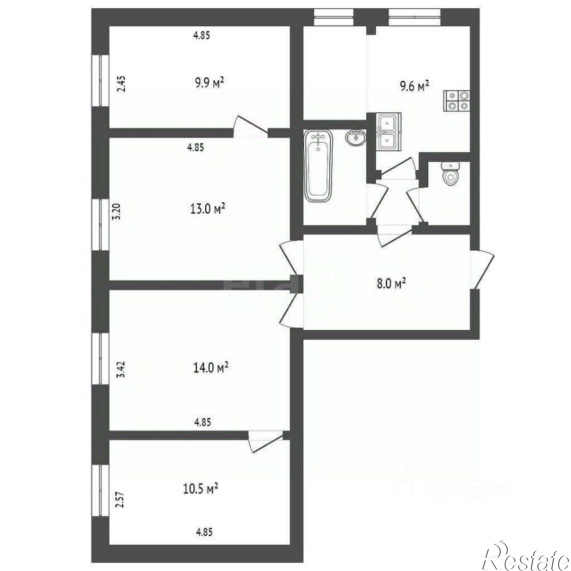 Купить квартиру за 8 000 000 рублей на ул Большая Октябрьская, 69