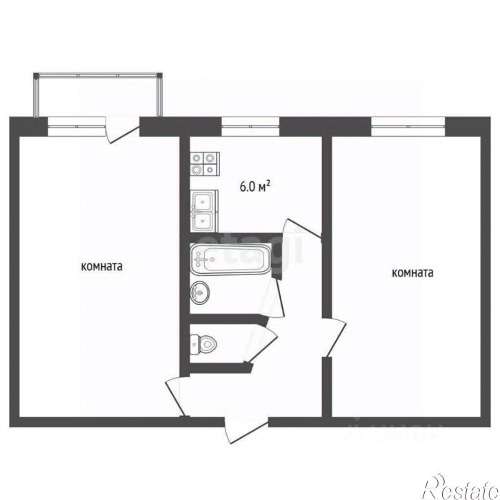 2-комн квартира Спартаковская улица, 25,  д. 25