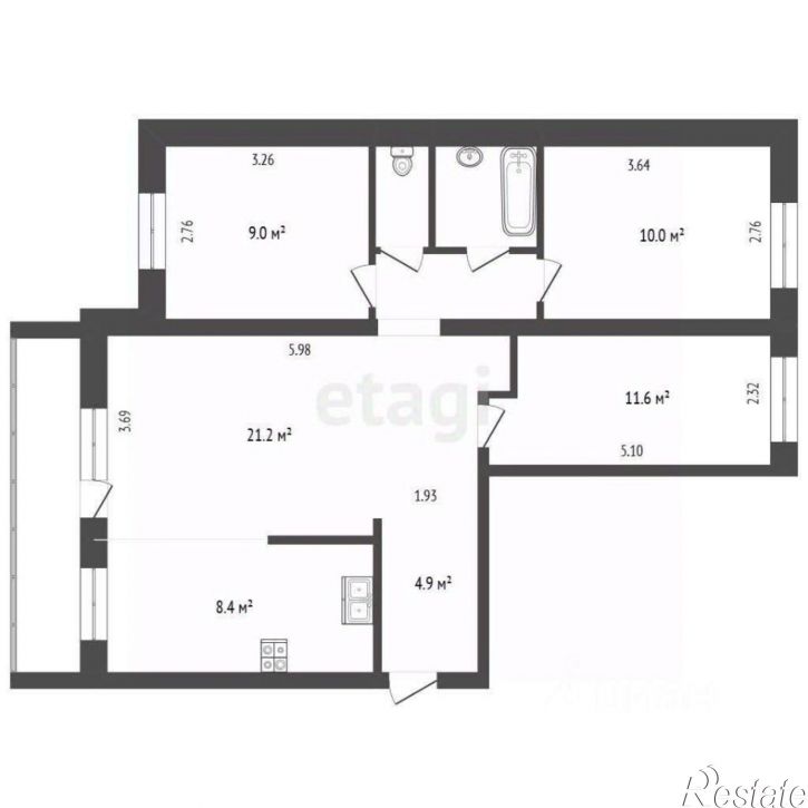 4-комн квартира ул Бабича, 17,  д. 17