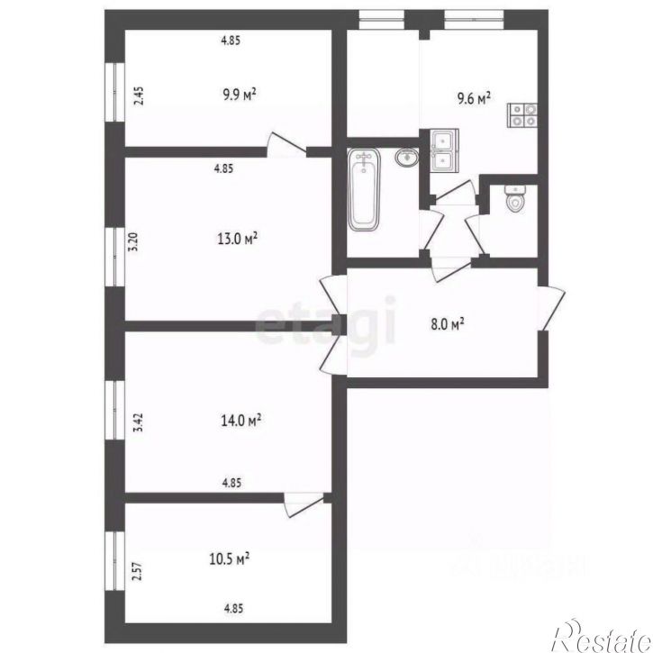 4-комн квартира ул Большая Октябрьская, 69,  д. 69