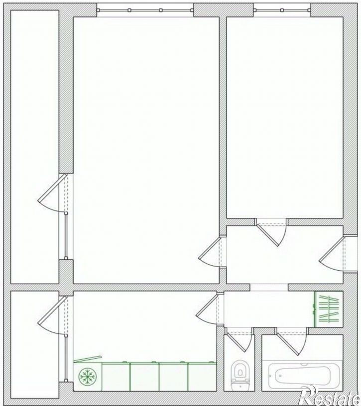 2-комн квартира улица Громова, 12А,  д. 12А
