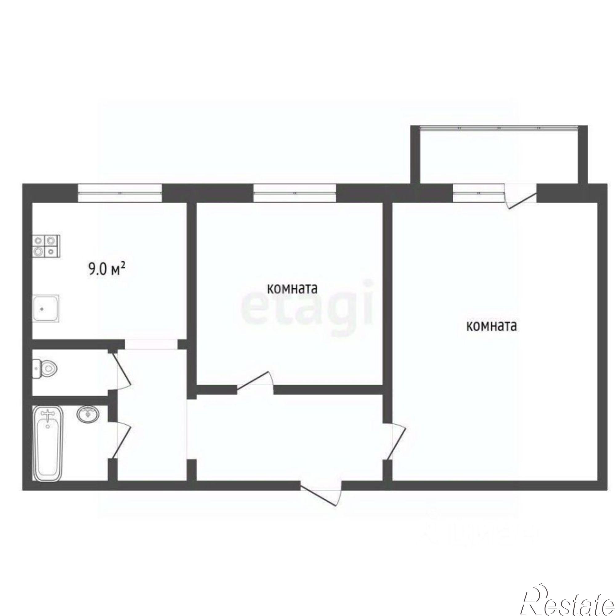 Купить квартиру за 4 360 000 рублей на улица Серго Орджоникидзе, 18