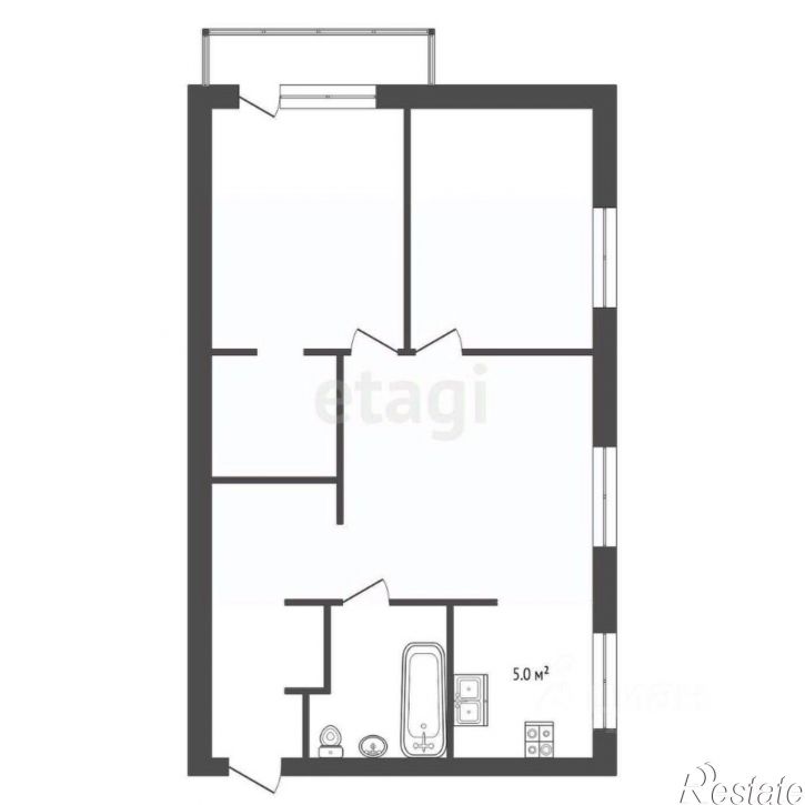 3-комн квартира улица Чехова, 25,  д. 25