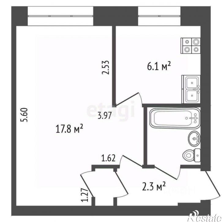 1-комн квартира ул Титова, 14,  д. 14