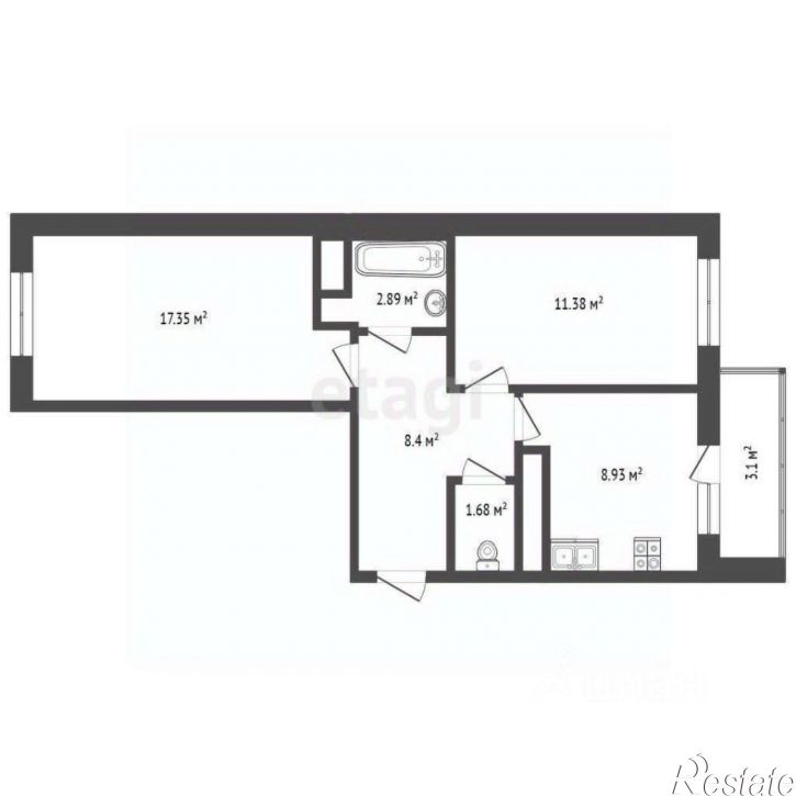 2-комн квартира 4-й Норский пер, 2 2,  д. 2 2,  к. 2