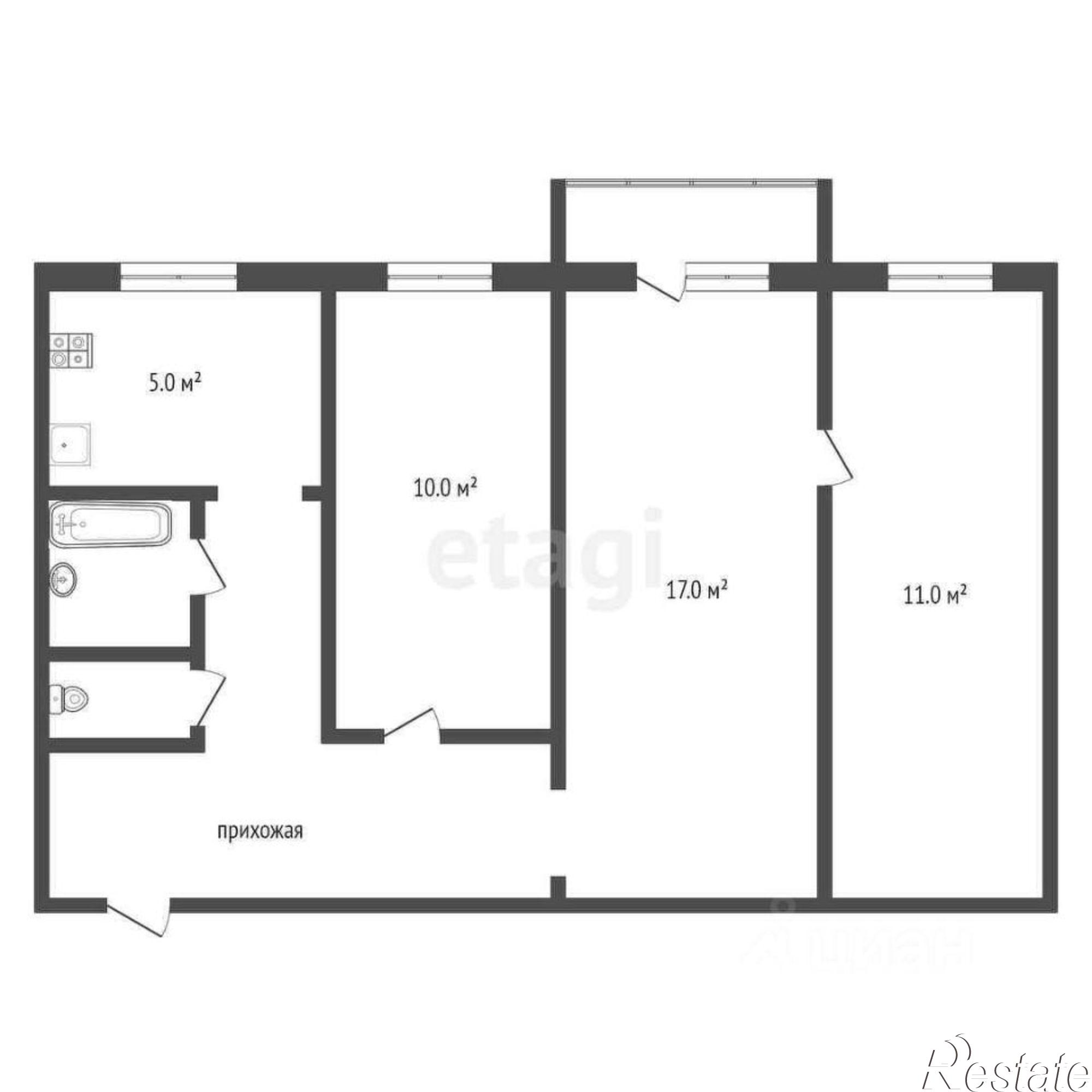 Купить квартиру за 3 600 000 рублей на улица Панина, 25