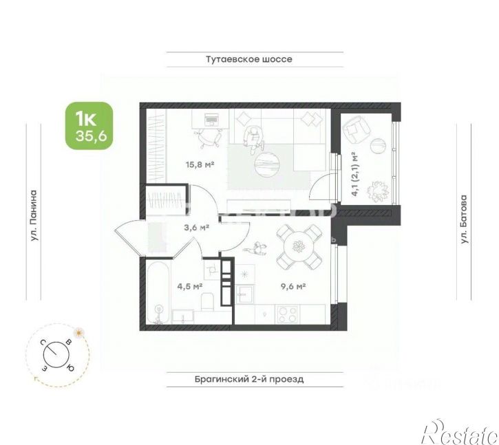 1-комн квартира 2-й Брагинский проезд, 8,  д. 8