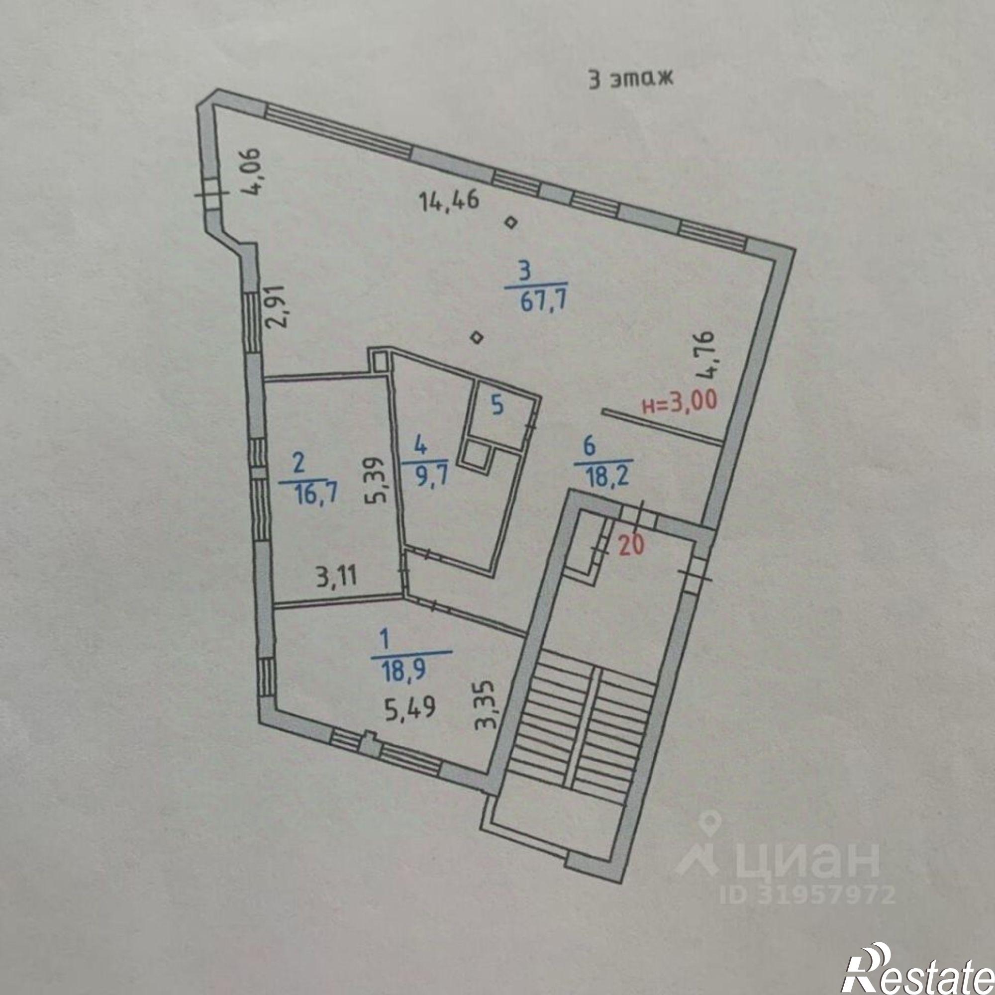 Купить квартиру за 55 500 000 рублей на Которосльная набережная, 54