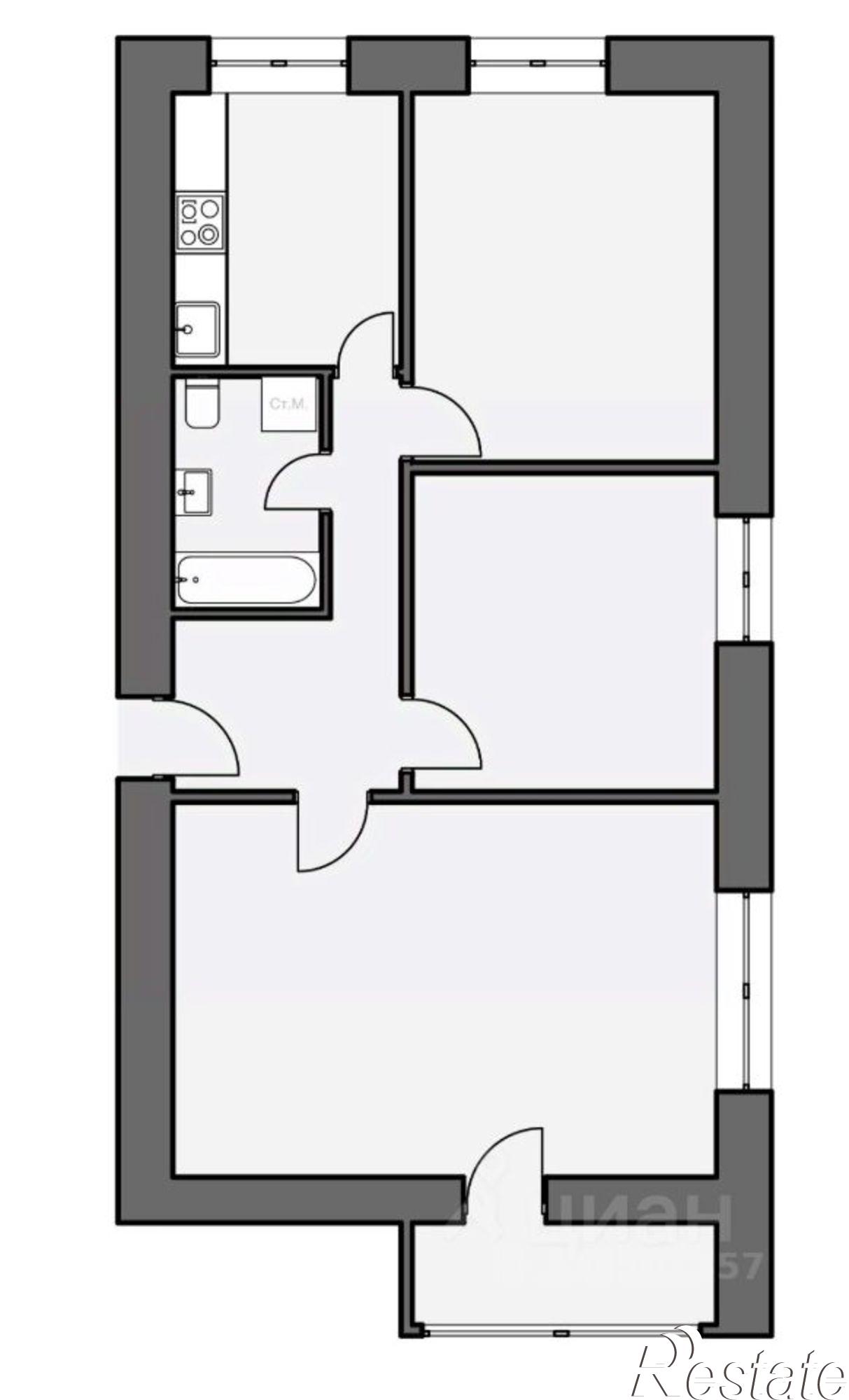 Купить квартиру за 4 900 000 рублей на пр-кт Ленина, 54