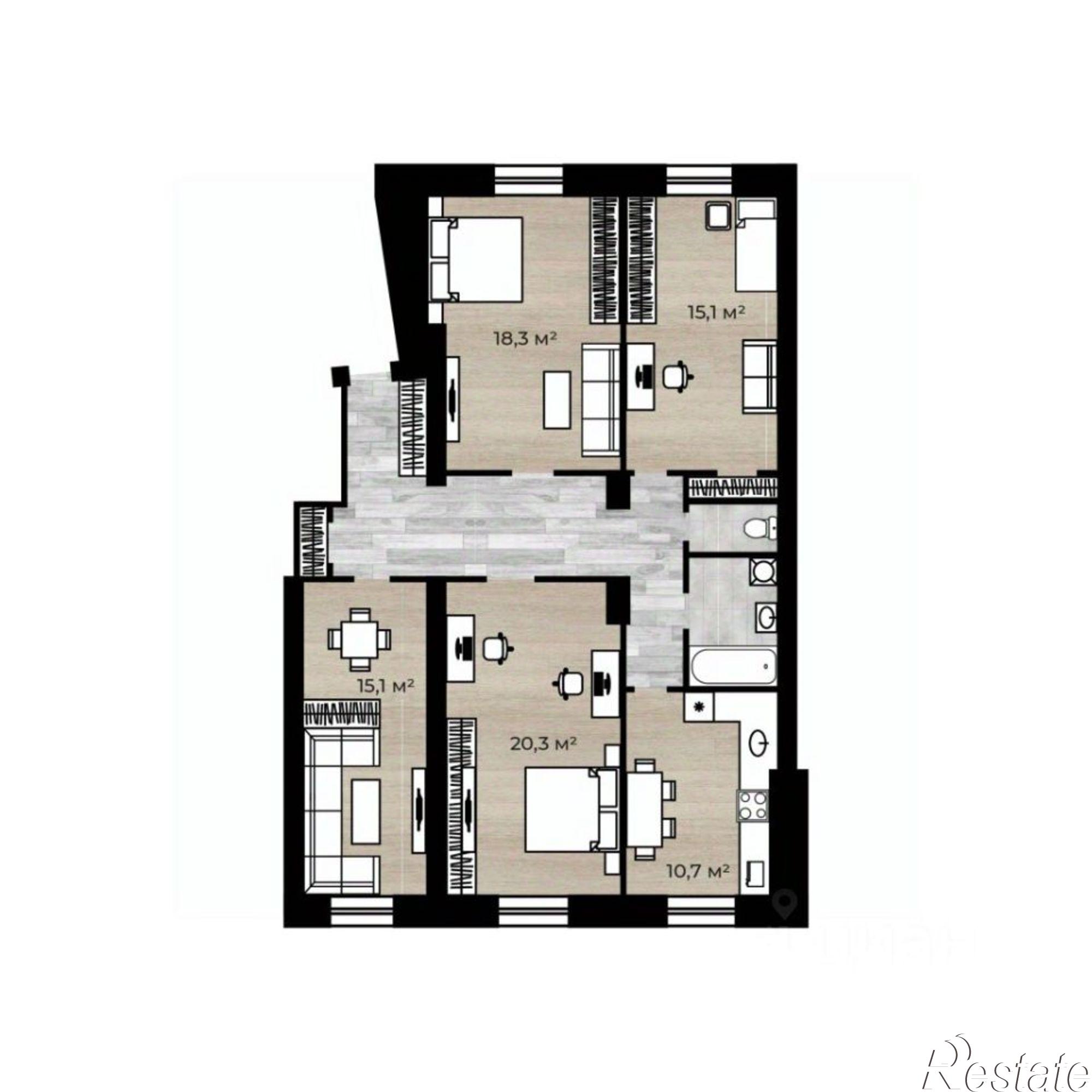Купить квартиру за 12 000 000 рублей на ул Свободы, 81/33