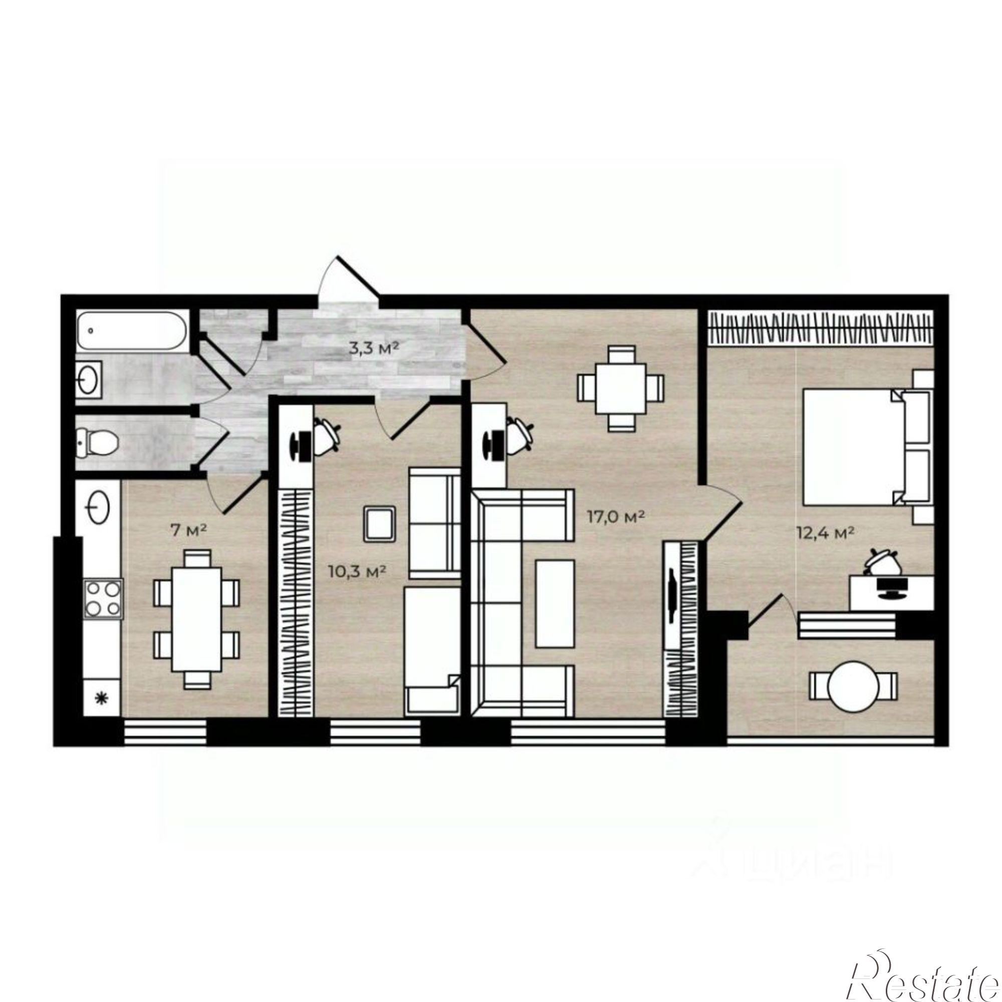 Купить квартиру за 4 400 000 рублей на пр-кт Фрунзе, 61