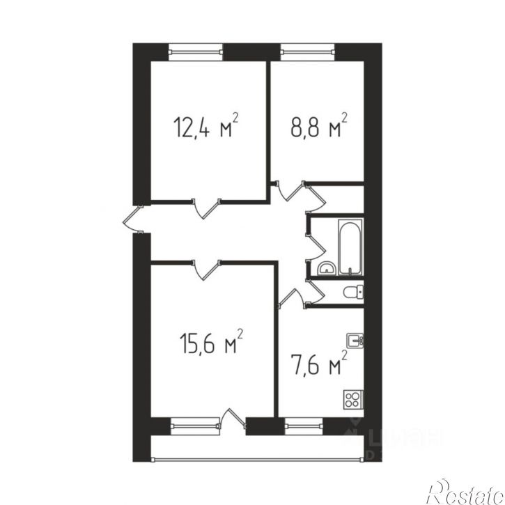 3-комн квартира улица Куропаткова, 14,  д. 14