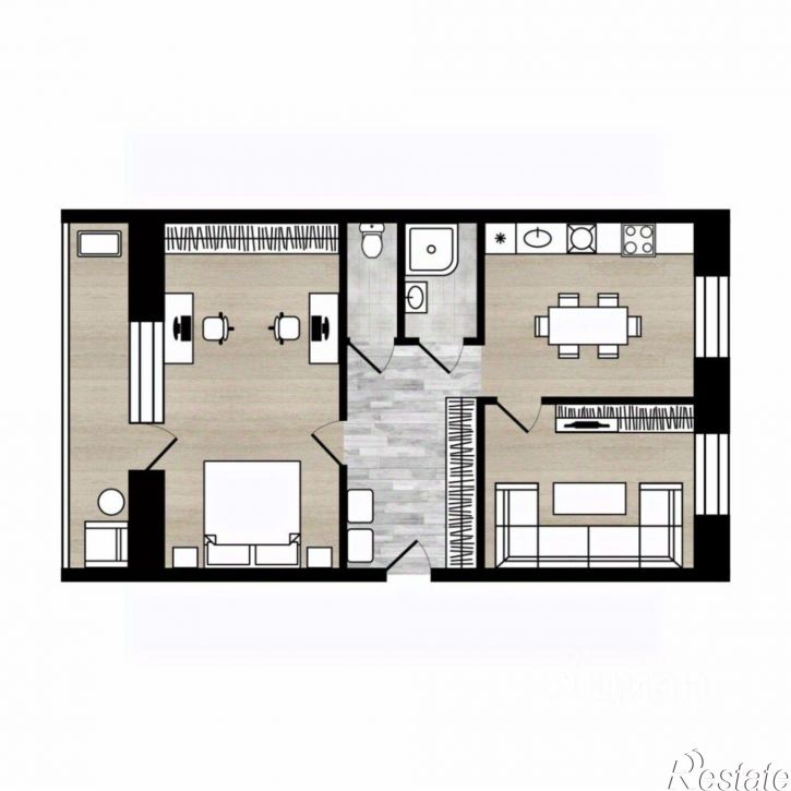 2-комн квартира проспект Авиаторов, 104 к2,  д. 104 к2