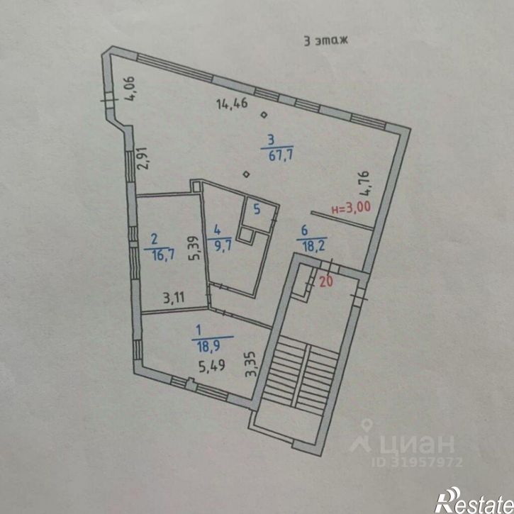 3-комн квартира Которосльная набережная, 54,  д. 54