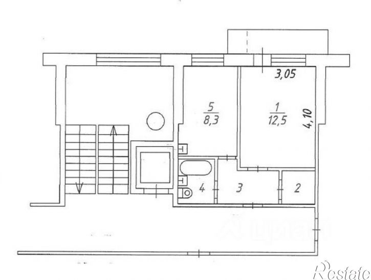1-комн квартира ул Строителей, 5 3,  д. 5 3,  к. 3