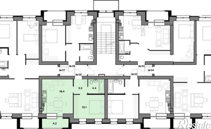 1-комн квартира улица Шевелюха, 130