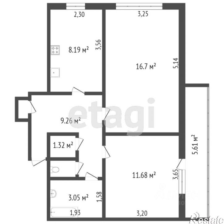 2-комн квартира Ленинградский проспект, 60,  д. 60
