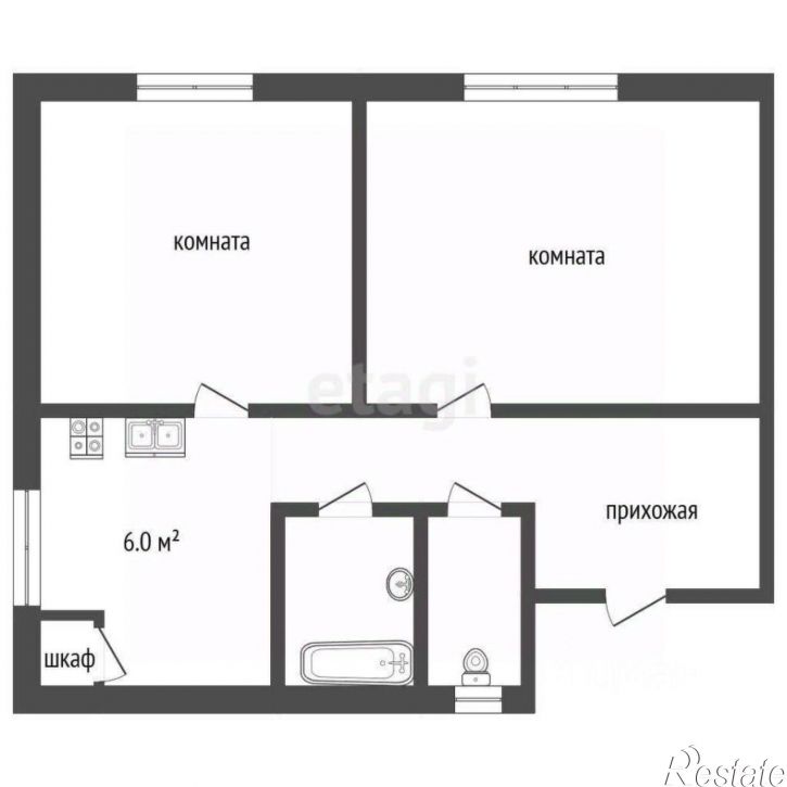 2-комн квартира улица Пирогова, 49,  д. 49