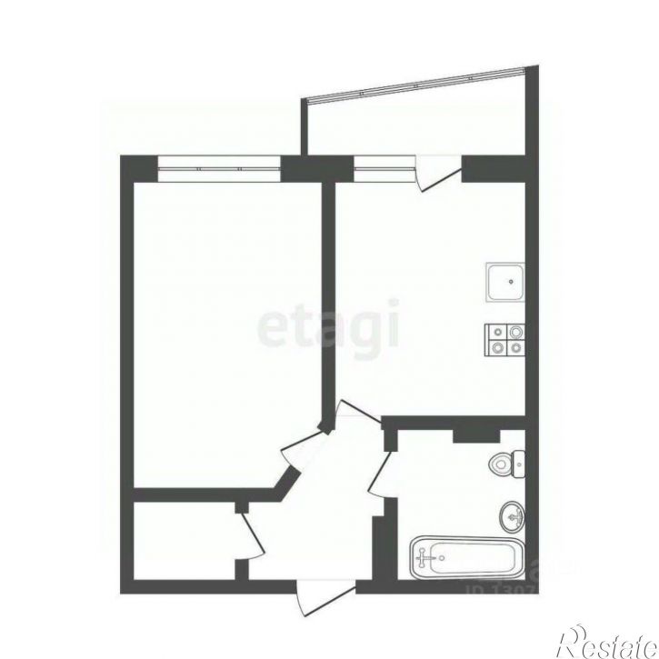 1-комн квартира улица Лизы Чайкиной, 7,  д. 7