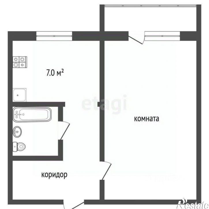 1-комн квартира улица Папанина, 10,  д. 10