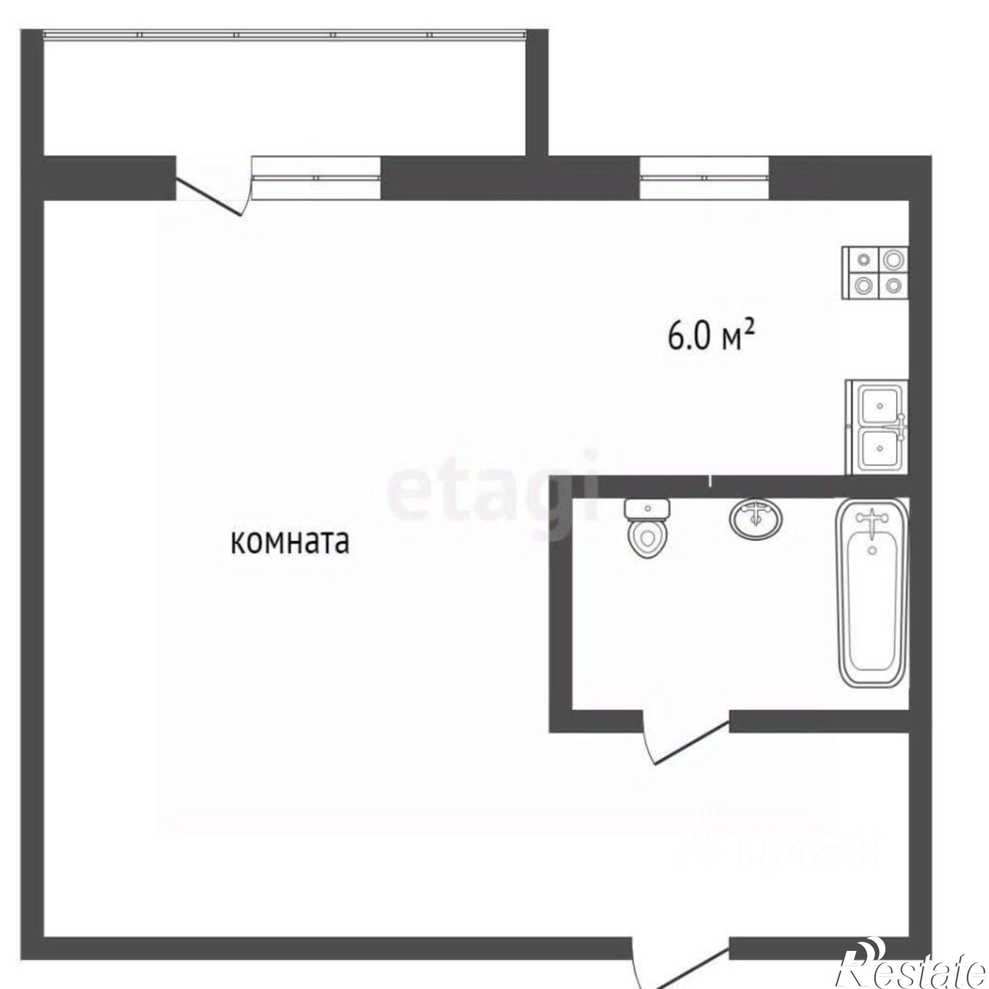 Купить квартиру за 4 900 000 рублей на улица Чкалова, 5