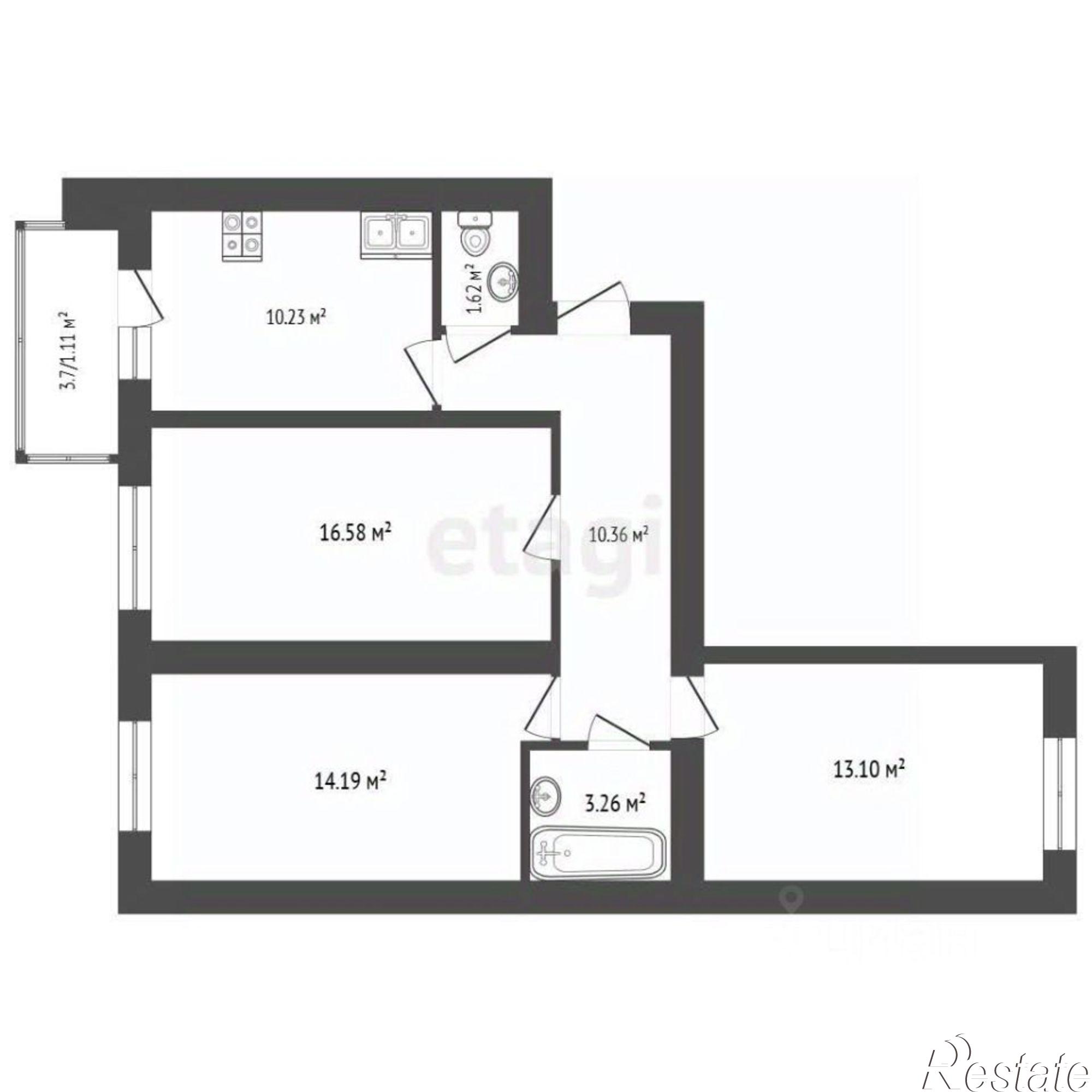 Купить квартиру за 5 700 000 рублей на Ленинградский проспект, 98/2