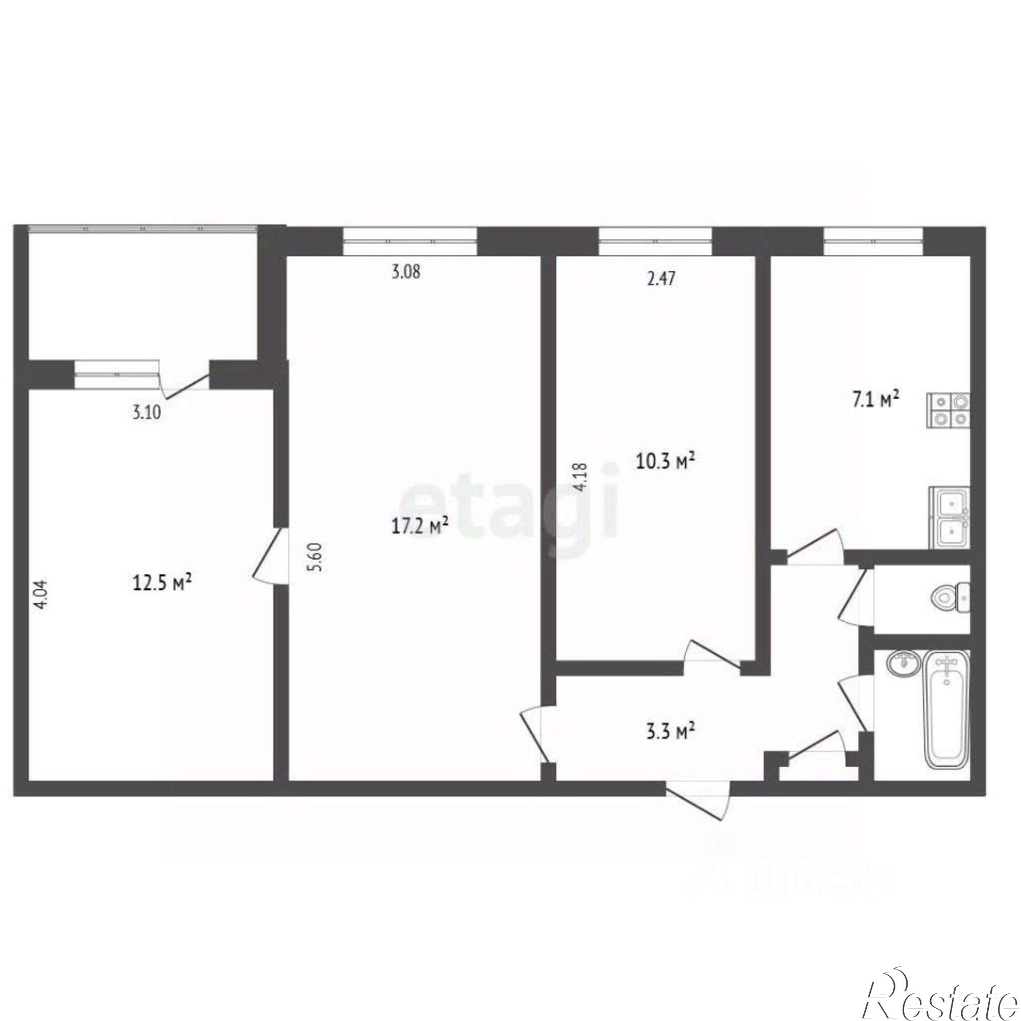 Купить квартиру за 4 250 000 рублей на улица Туманова, 4А