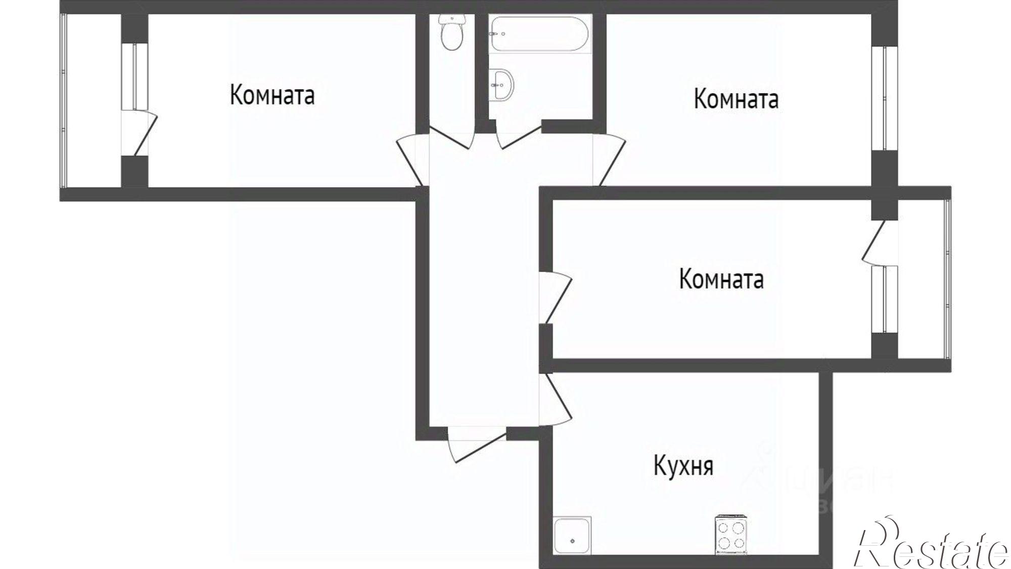 Купить квартиру за 10 600 000 рублей на улица Строителей, 3 к4