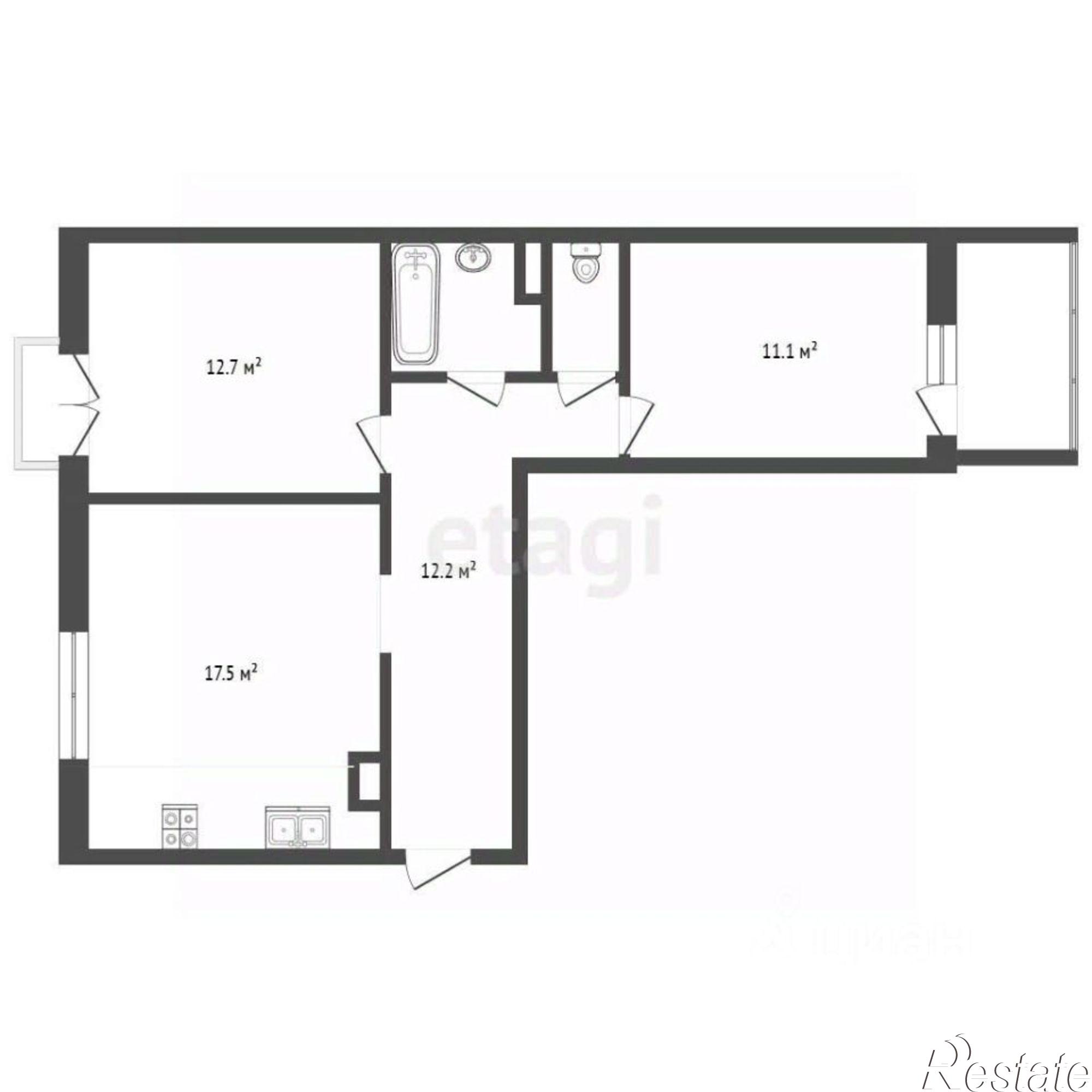 Купить квартиру за 13 900 000 рублей на улица Лисицына, 57