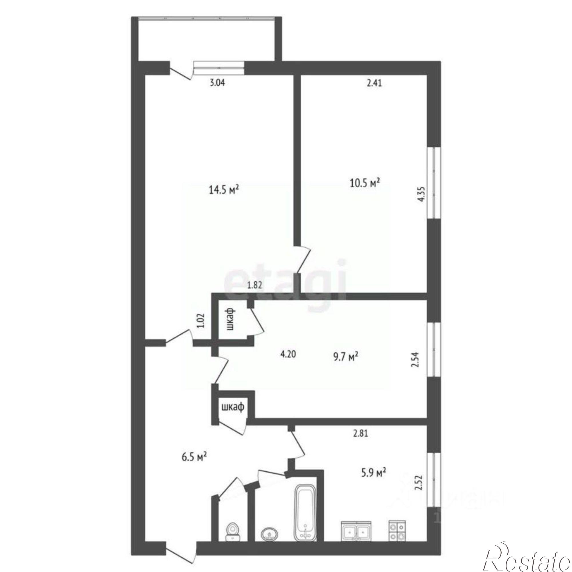 Купить квартиру за 3 590 000 рублей на 4-я Портовая улица, 17