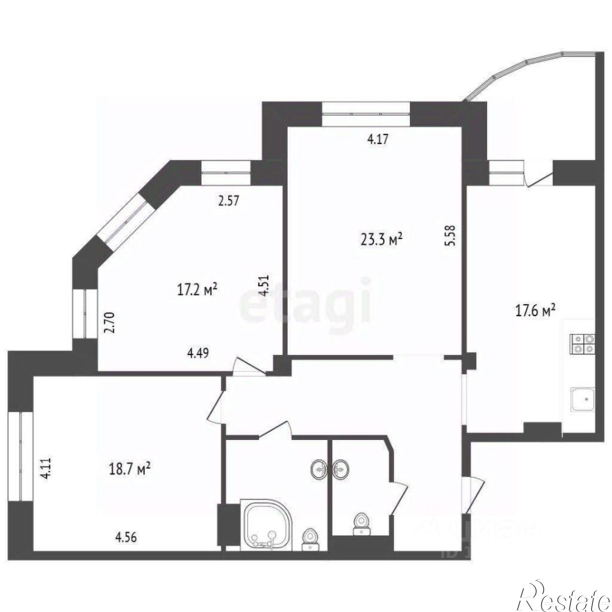 Купить квартиру за 12 000 000 рублей на Московский проспект, 163 к2