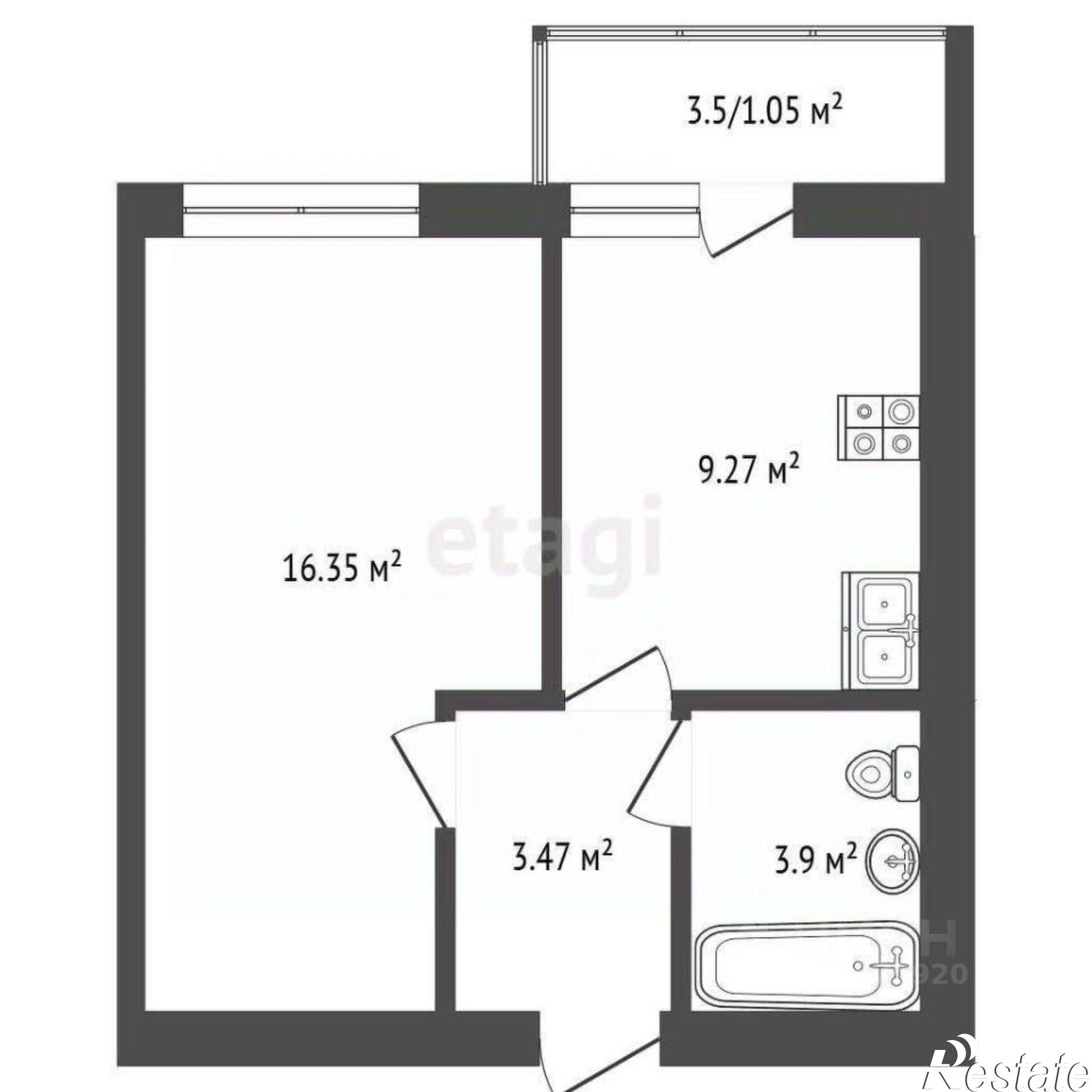 Купить квартиру за 2 950 000 рублей на Ленинградский проспект, 98/2