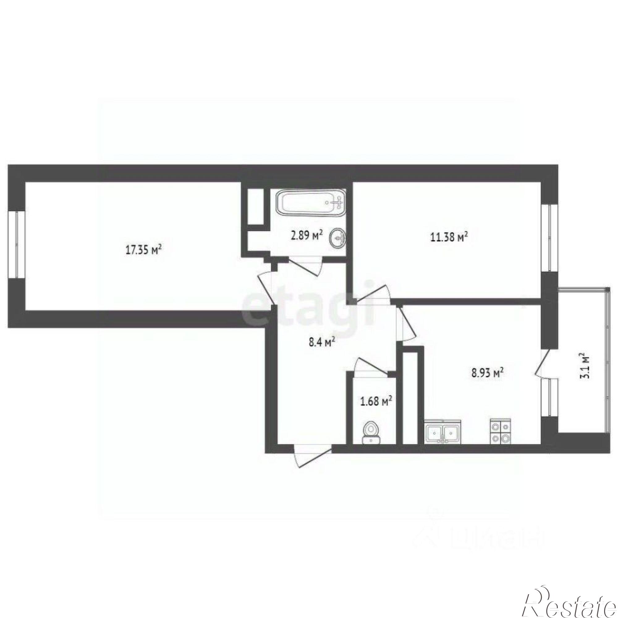 Купить квартиру за 3 950 000 рублей на улица Строителей, 17